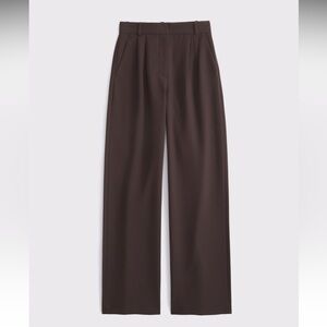 Abercrombie Sloane Tailored Wide Leg Brown Pant